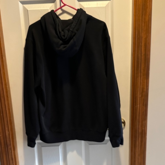 Nike Men's Black Hoodie with Vibrant Orange and Blue Logo - Picture 4 of 7